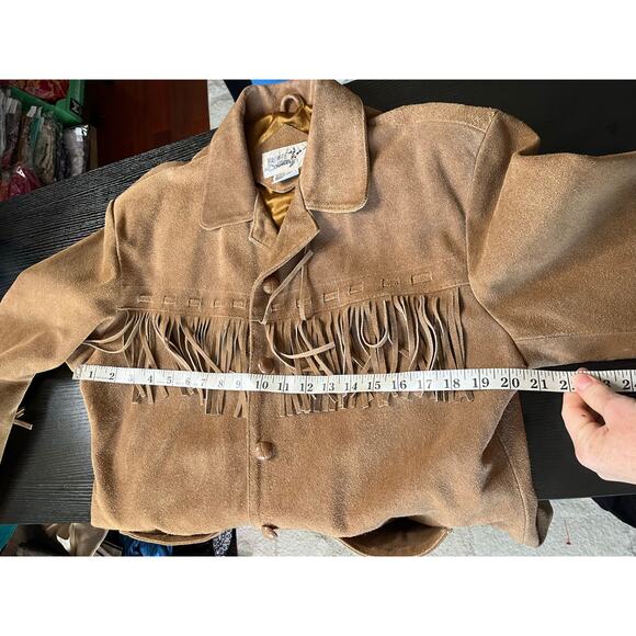 Vintage Boot Country Classic Western/Cowgirl Suede Leather Fringe Coat/Jacket - Picture 8 of 10